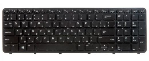 Клавиатура для ноутбука HP ProBook 350 G1, 350 G2, 355 G2, черная с рамкой, гор. Enter