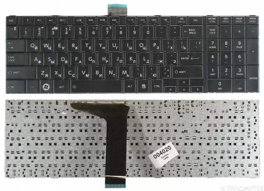 Клавиатура для ноутбука Toshiba Satellite C850, C870, C875 чёрная