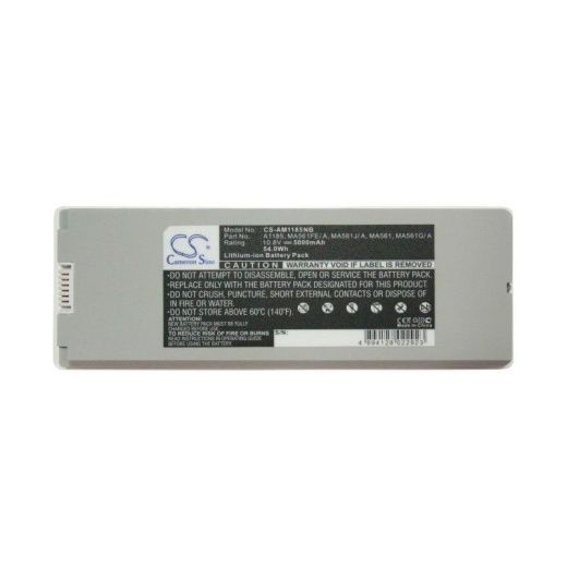 Аккумулятор CameronSino CS-AM1185NB для ноутбука Apple MacBook 13" MA254, MacBook 13" MA254*/ A, 10.8В, 5000 мАч, Li-Polymer, серебро