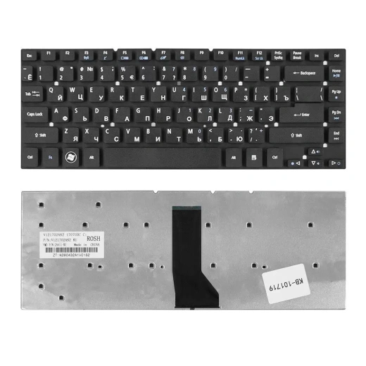 Клавиатура для ноутбука Acer Aspire 3830, 4830, 4755 Series, чёрная, без рамки, Г-образный Enter