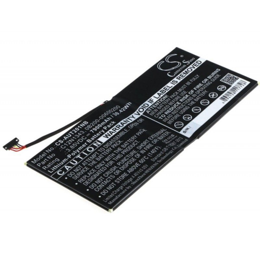 Аккумулятор CameronSino CS-AUT201NB для ноутбука Asus Transformer Book TX201LAF, TX201, 3.85В, 7900 мАч, 30.42 Вт, Li-Polymer, черный
