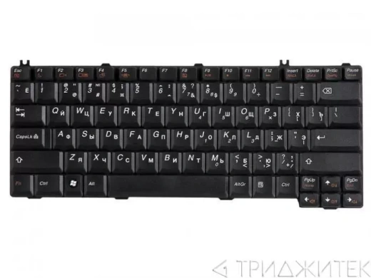 Клавиатура для ноутбука Lenovo 3000, C100, C200, C460, F31, F41, G530, N100, N200, N220, N440, N500, V100, V200, Y330, Y430, Y510, Y520, черная, горизонтальный Enter