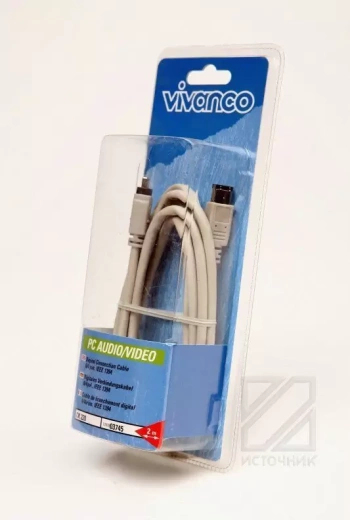 Кабель VIVANCO CC A 20 F3 45403 Firewire IEEE1394 6p/4 p 2.0m