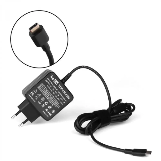 Универсальный блок питания TopON TOP-UC45W для ноутбуко В, Type-C, 45 Вт