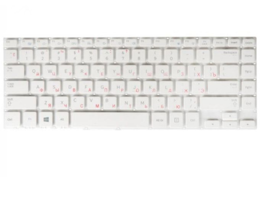 Клавиатура для ноутбука Samsung 370R4E, NP370R4E, 470R4E, NP470R4E, NP470R4E-K01 белая