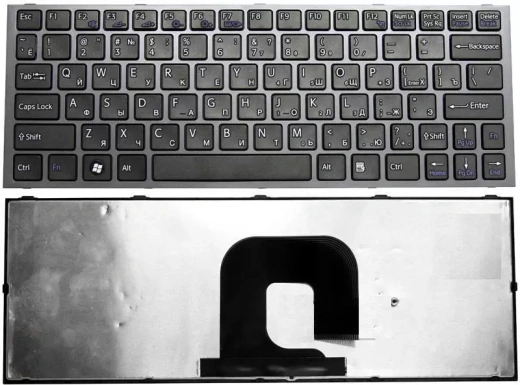 Клавиатура для ноутбука Sony Vaio VPC-YA, VPC-YB series with gray frame