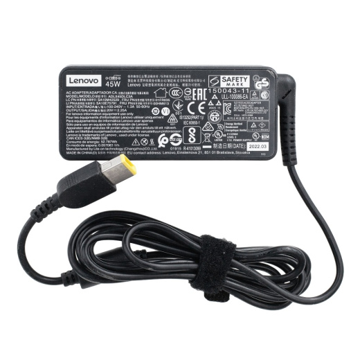 Блок питания Lenovo 20V 2.25A прямоугольный разъем (45W)