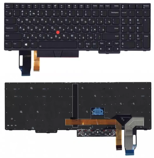 Клавиатура для ноутбука Lenovo IBM Thinkpad E580 чёрная с подсветкой
