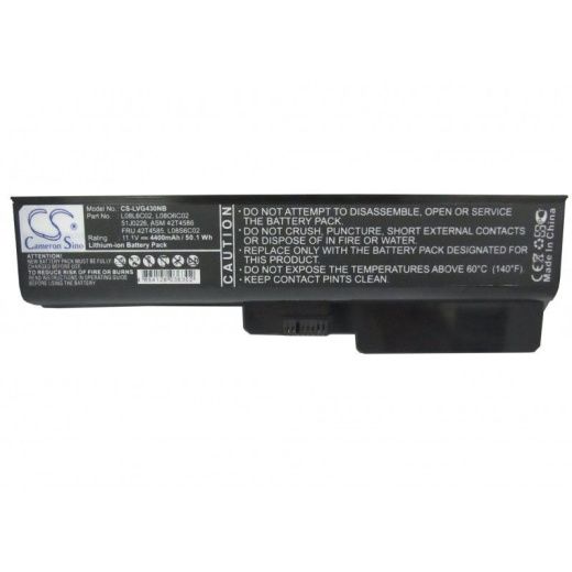 Аккумулятор CameronSino CS-LVG430NB для ноутбука Lenovo 3000 B460, 11.1В, 4400 мАч, 48.84 Вт, Li-ion, черный