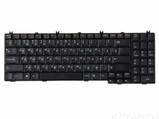 Клавиатура для ноутбука Lenovo G550, B550, B560, V560, G555, черная, горизонтальный Enter