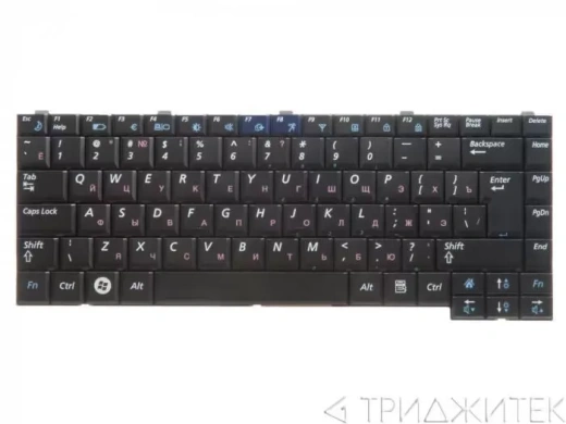 Клавиатура для ноутбука Samsung P500, P510, P560, R58, R60, R60+, R70, R503, R505, R508, R509, R510, R560, X60, черная, вертикальный Enter