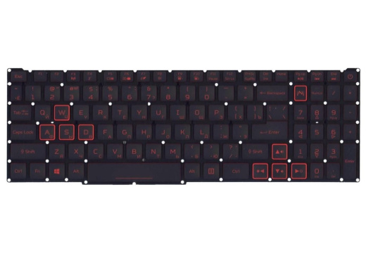 Клавиатура Acer Nitro 5 AN515-51 AN517-43, Backlite, RU, черная