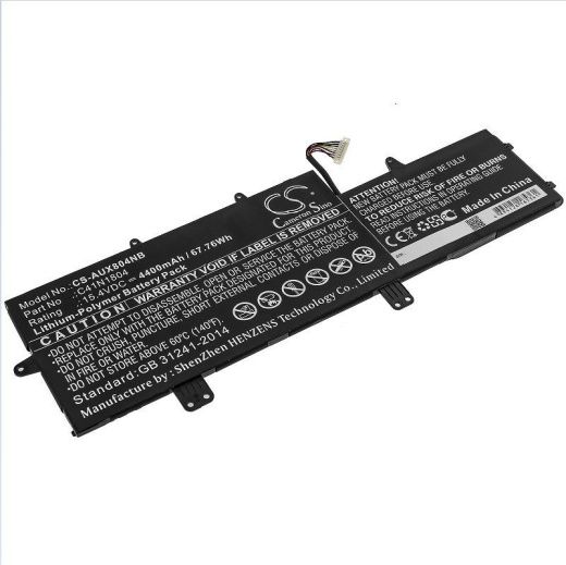 Аккумулятор CameronSino CS-AUX804NB для ноутбука Asus UX450FD-1A, UX450FD-BE014T, 15.4В, 4400 мАч, 67.76 Вт, Li-Polymer, черный