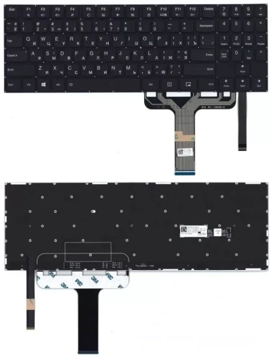 Клавиатура для ноутбука Lenovo Legion Y730-15ICH черная с цветной подсветкой
