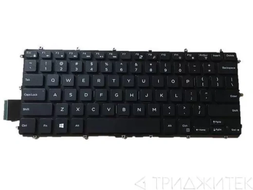 Клавиатура для ноутбука Dell Inspiron 13-5368, 5568, 7466, 7579, 7569 чёрная, с подсветкой