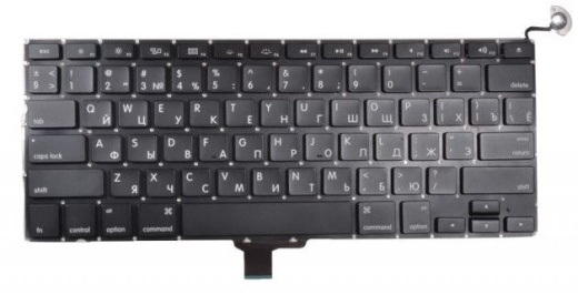 Клавиатура Apple Macbook 13"  A1278 Black, RU