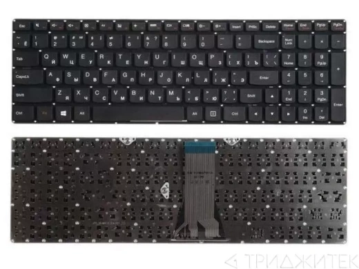 Клавиатура для ноутбука Lenovo IdeaPad Flex 15, G500S, G505S, S500, S510, Z510, черная, рамка, черная