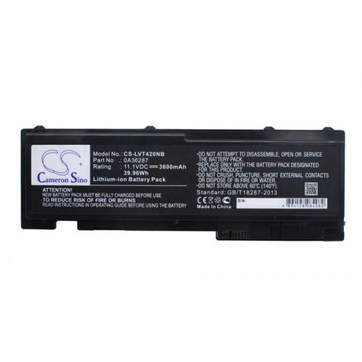 Аккумулятор CameronSino CS-LVT420NB для ноутбука Lenovo ThinkPad T420s, 11.1В, 3600 мАч, 39.96 Вт, Li-ion, черный
