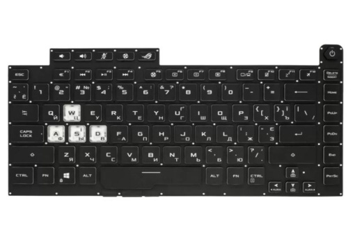Клавиатура для Asus ROG Strix G531GV с RGB подсветкой (4-ZONE)