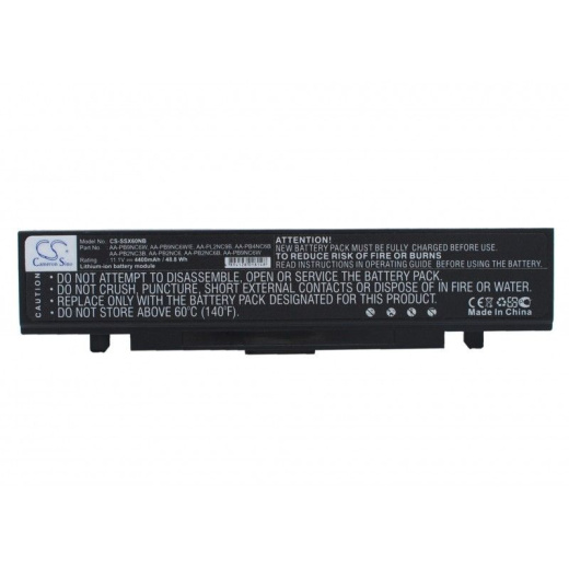 Аккумулятор CameronSino CS-SSX60NB для ноутбука Samsung M60 Aura T5450 Chartiz, 11.1В, 4400 мАч, Li-ion, черный