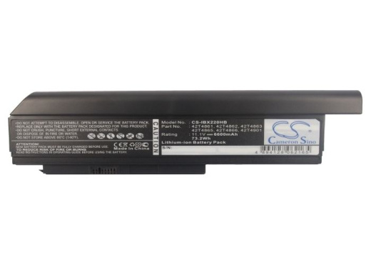 Аккумулятор CameronSino CS-IBX220HB для ноутбука Lenovo ThinkPad X220, 11.1В, 6600 мАч, 73.26 Вт, Li-ion, черный