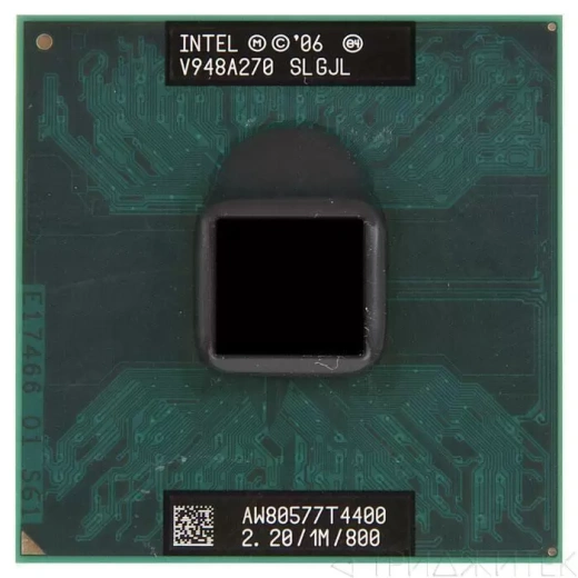 Процессор Socket P Intel Pentium Dual-Core Mobile T4400 2200MHz (Penryn, 1024Kb L2 Cache, 800 MHz, SLGJL) RB