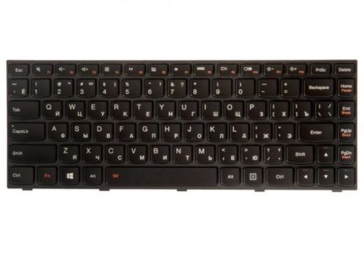Клавиатура для ноутбука Lenovo Flex 2-14, G40-30, G40-70, G40, G40-45, G40-75, G40-80, Z41-70, 500-14ACZ, 500-14ISK, 300-14ISK, B40-80 черная с черной рамкой с подсветкой