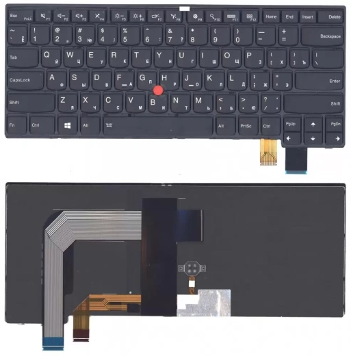 Клавиатура для ноутбука Lenovo Thinkpad T460P черная с подсветкой