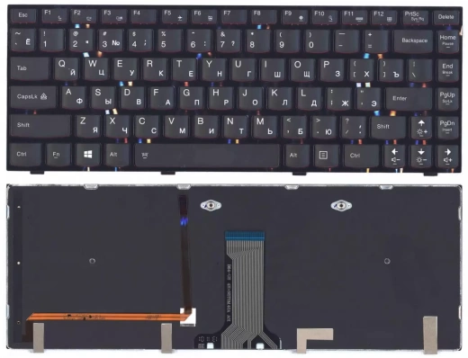 Клавиатура для ноутбука Lenovo Y400, Y410P, Y430P, черная с подсветкой