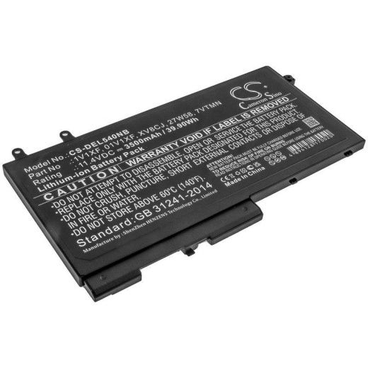 Аккумулятор CameronSino CS-DEL540NB для ноутбука Dell Inspiron 7591 2-in-1, Latitude 5400, 11.4В, 3500 мАч, 39.9 Вт, Li-ion, черный