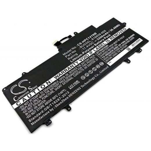 Аккумулятор CameronSino CS-HPC141NB для ноутбука HP Chromebook 14 G4, 11.4В, 3200 мАч, 36.48 Вт, Li-Polymer, черный