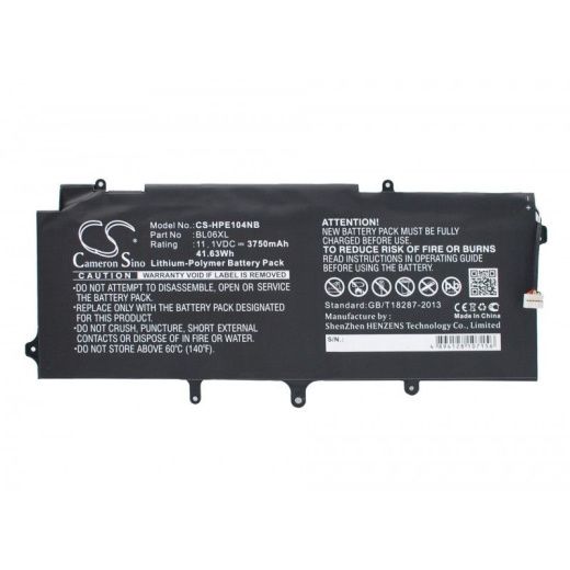 Аккумулятор CameronSino CS-HPE104NB для ноутбука HP EliteBook 1040, Folio 1040 G1, 11.1В, 3750 мАч, 41.63 Вт, Li-Polymer, черный