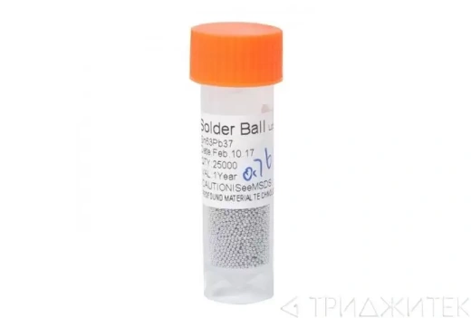 Шариковые выводы для BGA микросхем (шары для реболлинга) 0.76 мм, 25000 шт