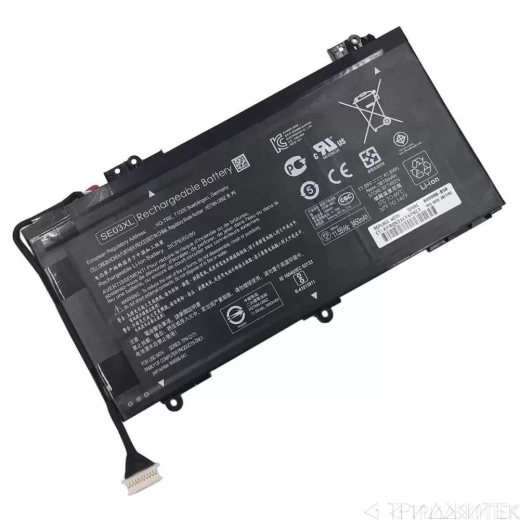 Аккумулятор (акб, батарея) SE03XL, HSTNN-LB7G для ноутбукa HP Pavilion 14-AL 15, 55 В, 3450 мАч (оригинал)