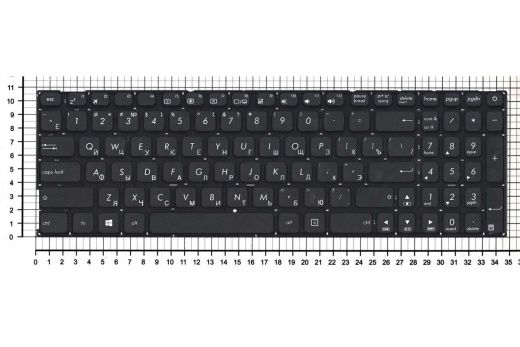 Клавиатура для ноутбука Asus X541 черная