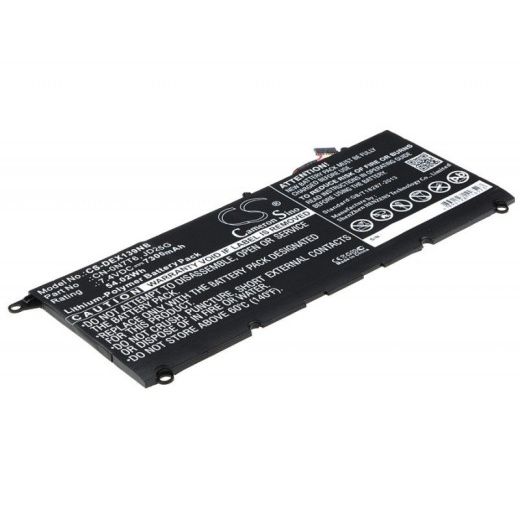 Аккумулятор CameronSino CS-DEX139NB для ноутбука Dell XPS 13 2015 9343, XPS 13 9343, 7.4В, 7300 мАч, 54.02 Вт, Li-Polymer, черный