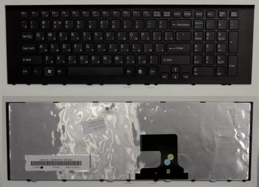 Клавиатура для ноутбука Sony Vaio VPC-EF чёрная, с рамкой
