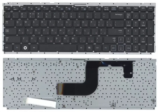 Клавиатура для ноутбука Samsung RC510, RV511, RV513, RV520 черная с частью корпуса