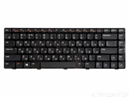 Клавиатура для ноутбука Dell Vostro 1540, 3350, 3450, 3550, 3555, 5520, 7520, V131, Inspiron 14R, M4040, M4110, M5040, M5050, M5040, N4110, N4050, N5040, N5050, L502X, черная, с подсветкой, горизонтальный Enter