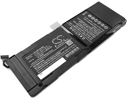 Аккумулятор CameronSino CS-AM1383NB для ноутбука Apple MacBook Pro 17, 10.95В, 6900 мАч, 75.56 Вт, Li-Polymer, черный