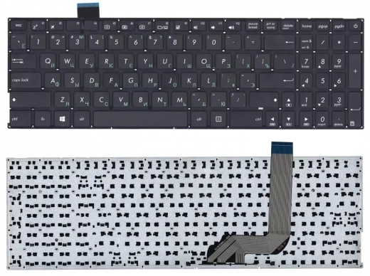 Клавиатура для ноутбука Asus X542, A542, K542 черная без рамки