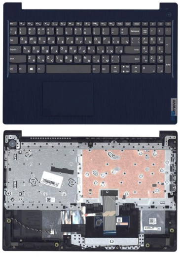 Клавиатура для ноутбука Lenovo IdeaPad 3-15, IdeaPad 3-15ARE05, 3-15IML05, 3-15IIL05, IdeaPad 3-15IGL05 топкейс синий