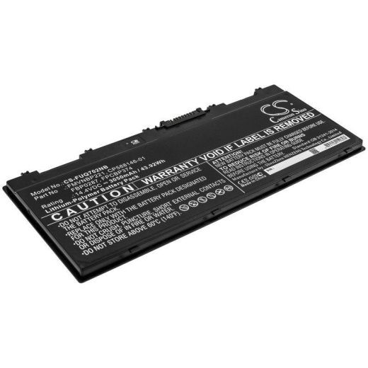 Аккумулятор CameronSino CS-FUQ702NB для ноутбука Fujitsu LifeBook Q702, Stylistic Q702, 14.4В, 3050 мАч, 43.92 Вт, Li-Polymer, черный