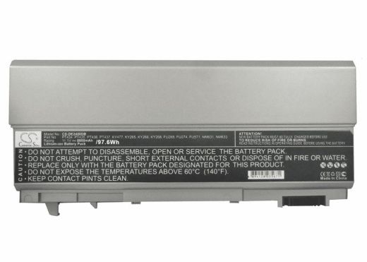 Аккумулятор CameronSino CS-DE2400DB для ноутбука Dell Latitude 6400 ATG, 11.1В, 8800 мАч, Li-ion, серебро