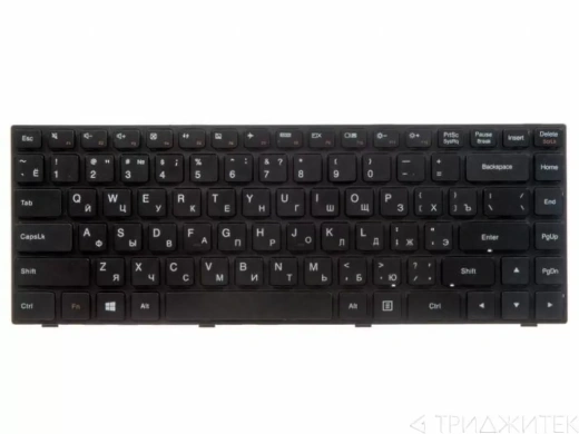 Клавиатура для ноутбука Lenovo IdeaPad 100s-11IBY, черная без рамки