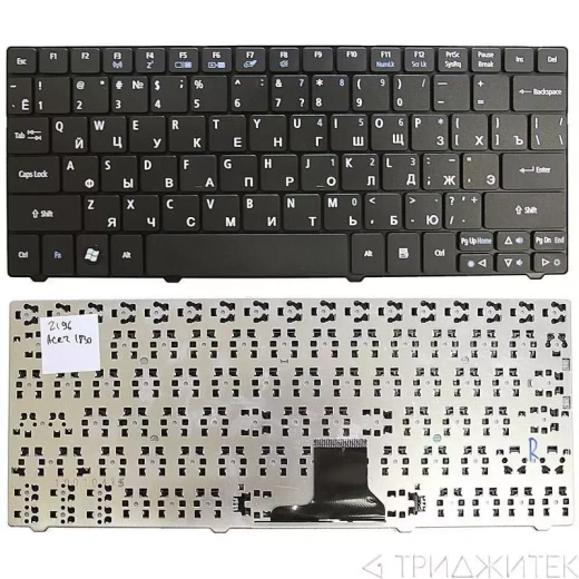Клавиатура для ноутбука Acer Aspire One 751, 1410, 1810T чёрная