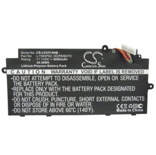 Аккумулятор CameronSino CS-LVU510NB для ноутбука Lenovo IdeaPad U31 Touch, 11.1В, 4050 мАч, 44.96 Вт, Li-Polymer, черный