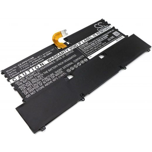 Аккумулятор CameronSino CS-HPS131NB для ноутбука HP Spectre 13(2016), 13T-V100, 7.7В, 4750 мАч, 36.58 Вт, Li-Polymer, черный