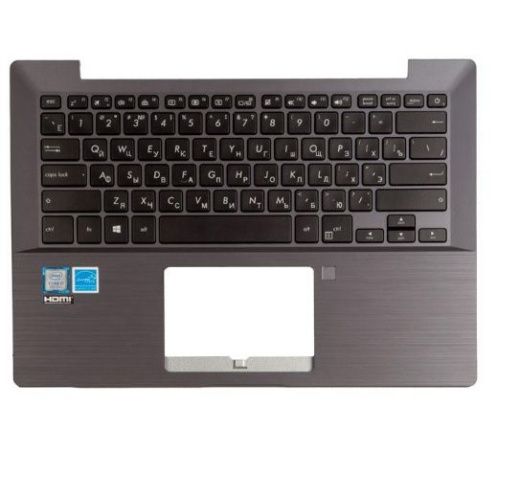 Клавиатура для ноутбука Asus P5440UA  с топкейсом, стальная,с подсветкой,с разбора