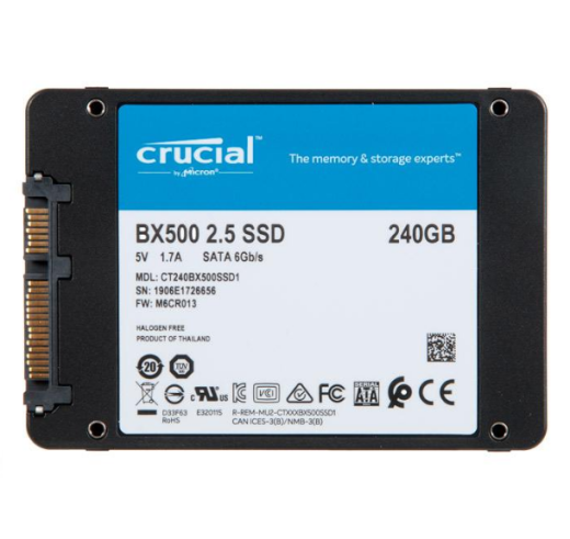 SSD 240Gb, SATA III, 2.5", Crucial